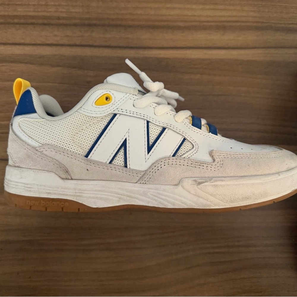 New Balance Numeric 808 Tiago Lemos White, Blue, Yellow Skate Shoes